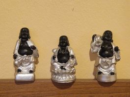 Lot de 3 Bouddhas rieurs – Chance, Abondance & Bonheur