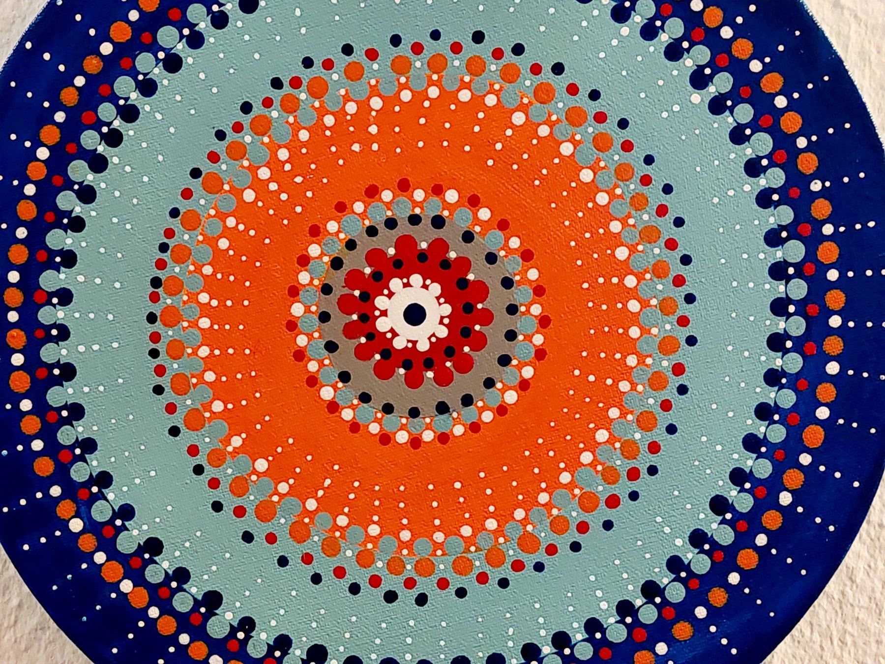 Foto & Immagini: Rundes Bild Acrylfarbe in Handarbeit gemalt – Nuovo (secondo la descrizione) da Basel venduto da ideenhaus 1