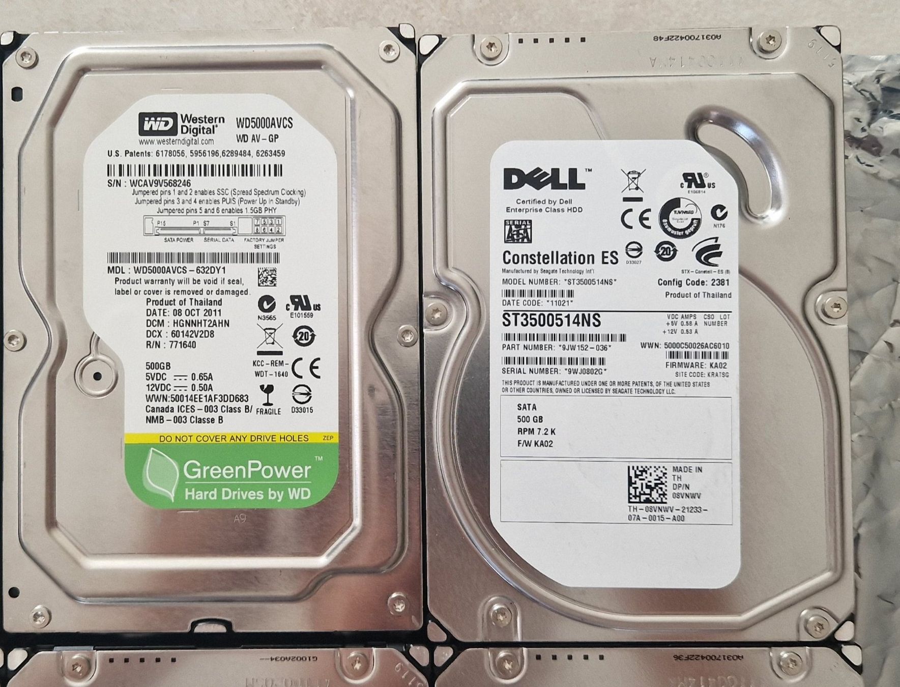 Dischi rigidi: 5er-Set 500GB-Festplatten – Usato da Villaz-st-Pierre venduto da BIstroide