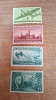 Briefmarken USA, 4 Stk. Konvolut, verschiedene Motive