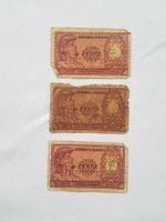 Vintage "100 Lire Banknote" (3 Stück) aus dem Jahre 1951