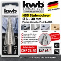 KWB Professional HSS Stufenbohrer 6–30 mm Neu