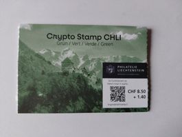 Crypto Stamp CHLI Grün. Liechtenstein, Milchkanne