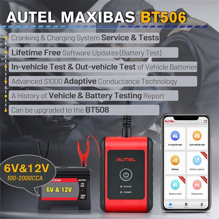 Autel Tutti gli attrezzi: Autel MaxiBAS BT506 6V/12V Elektrische System Analyse-Tool – Nuovo e nell'imballaggio originale da Malans GR venduto da BUYBEST-Schweiz 1