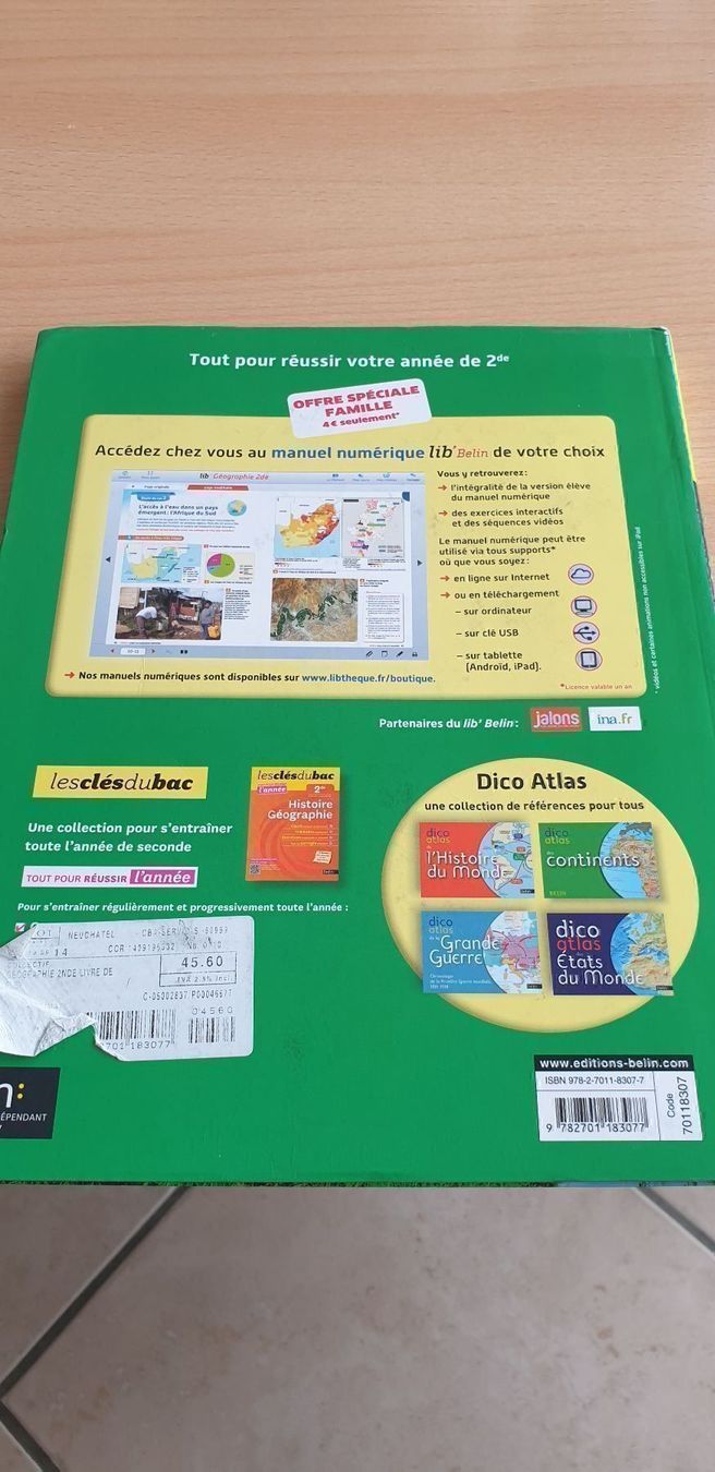 Livres: Livre Géographie – Neuf (Voir description) à Moutier par gvmv 1