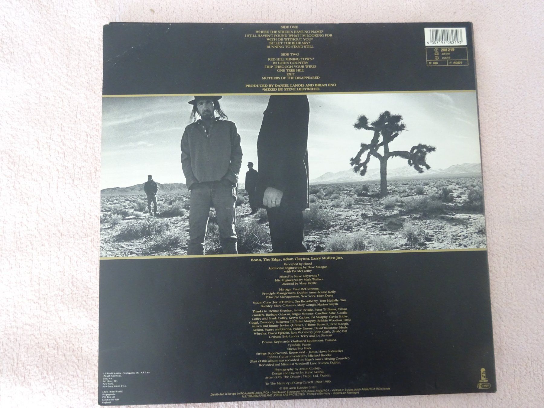 Dischi in vinile: U2 ** THE JOSHUA TREE ** EXCELLENT – Usato da Luzern venduto da xrayspex99 3