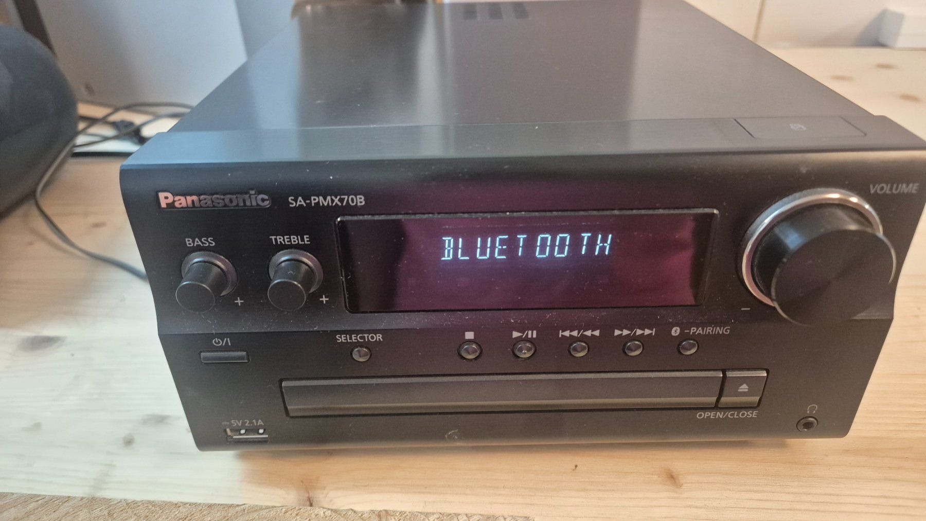 Panasonic Lettore multimediale & Streamer: Panasonic SA-PMX70B Microanlage mit Lautsprechern – Usato da Arbon venduto da Satschmo1 1