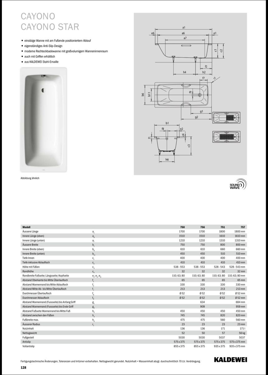 Vasche da bagno: Badewanne Kaldewei – Nuovo (secondo la descrizione) da Ehrendingen venduto da bixha92 2