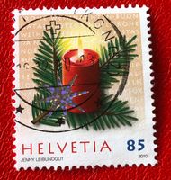 Nr.1373  Kerze 2010 mit Stempel    