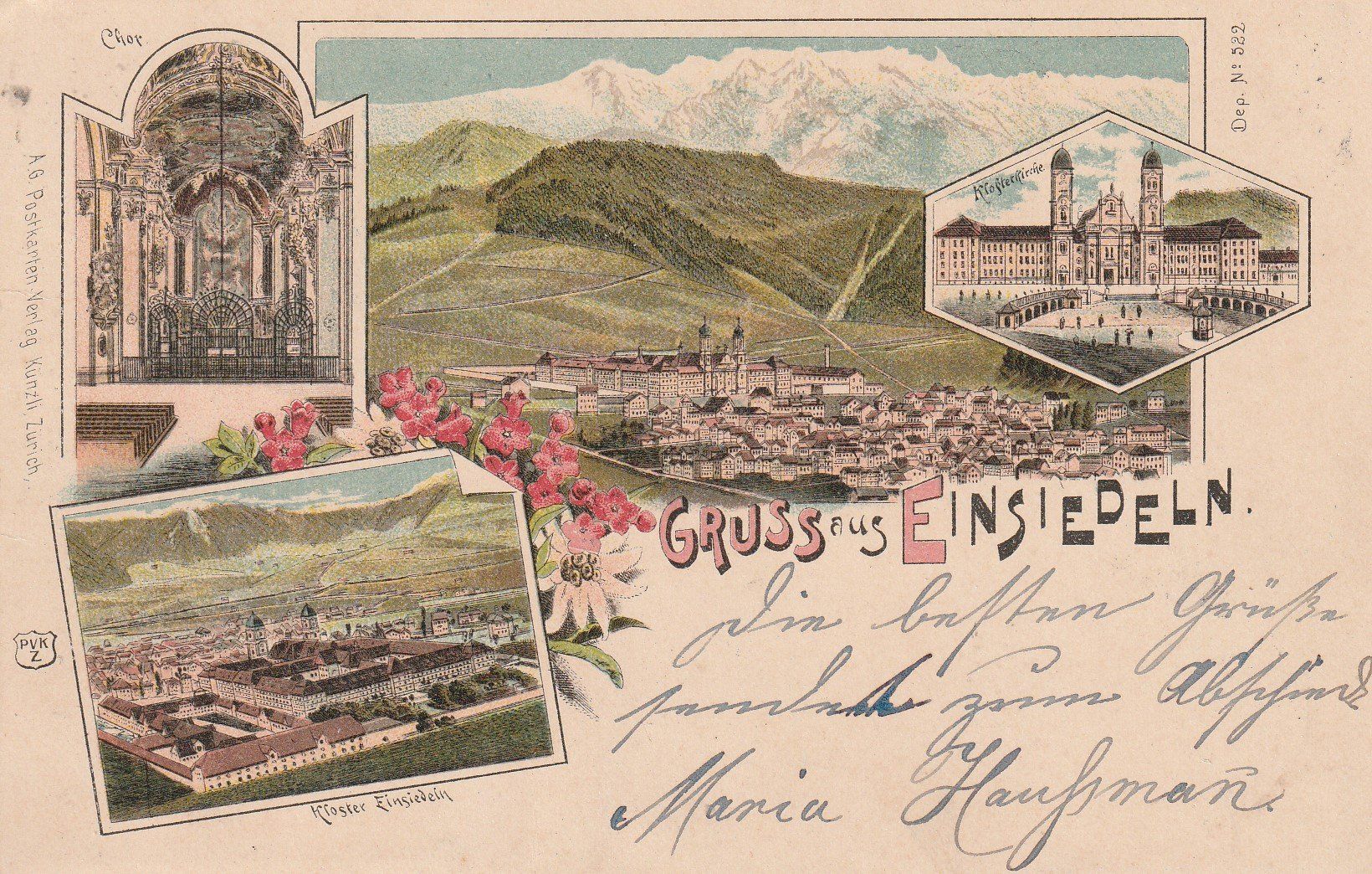 Cartes postales: Gruss aus Einsiedeln-Litho 1901 – D'occasion à uttwil par Koehlerfred