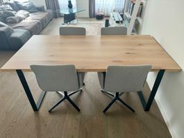 4 Stück Jalis Stühle von Cor mit 4-Fuss Drehgestell aus 2019