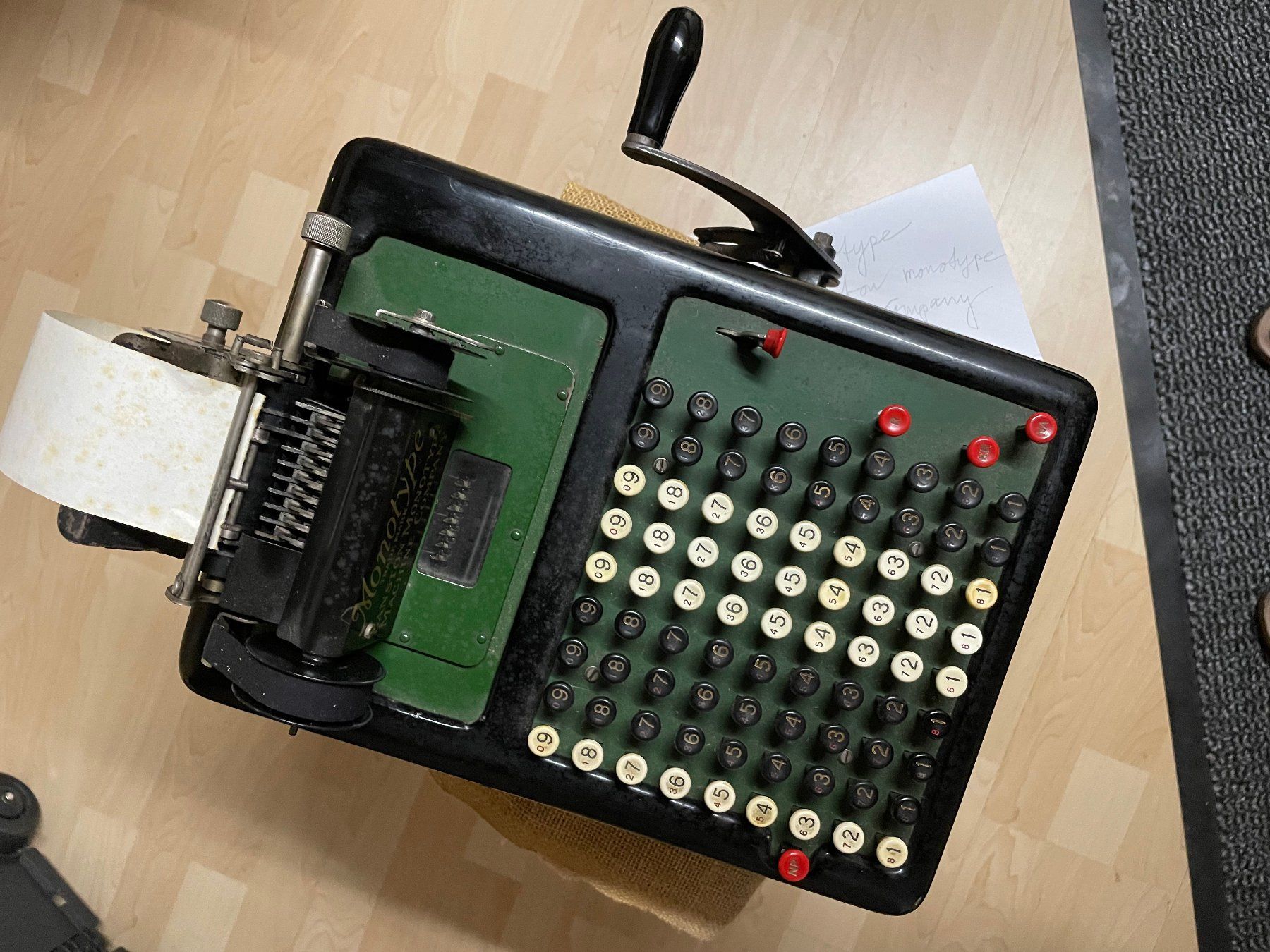 Tutte le macchine: Antike Rechenmaschine The Barrett Lanston Monotype – Usato da Hausen am Albis venduto da Werk3 1