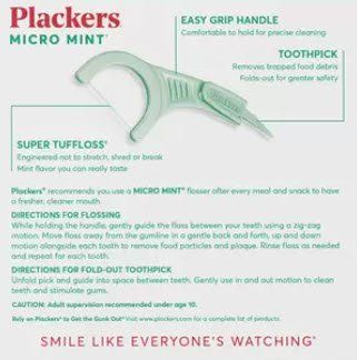 Cura dei denti: Plackers Micro Mint Flossers, Dental-Flossers, 150 Pack – Nuovo e nell'imballaggio originale da Unterengstringen venduto da Tnovus 3