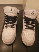 Air Jordan 1 Mid Turnschuhe Damen Rosa Weiss Gr 40