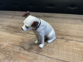 Alter, dekorativer Deko-Hund aus Gusseisen