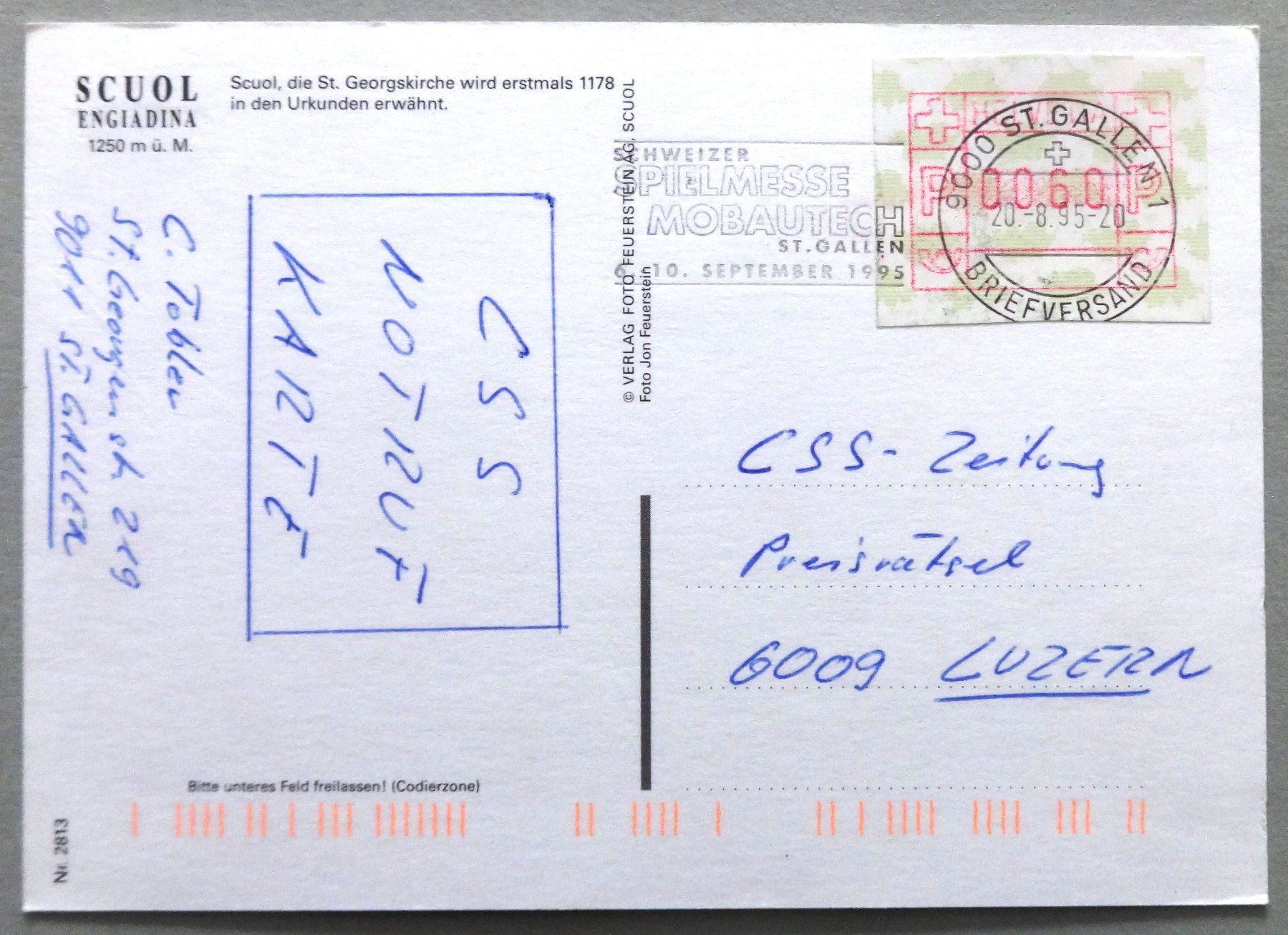 Cartes postales: Scuol 1250 m ü.M., Engiadina – D'occasion à Fétigny par Billy2miny 1