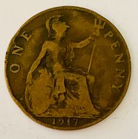 Grossbritannien One Penny 1917 Georg V gebraucht VG-8