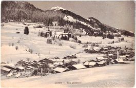 LEYSIN - Vue générale (im Schnee) ca. 1915 (VD)