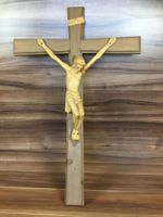 Gebrauchtes Kreuz Kruzifix Jesus Figur Holz geschnitzt