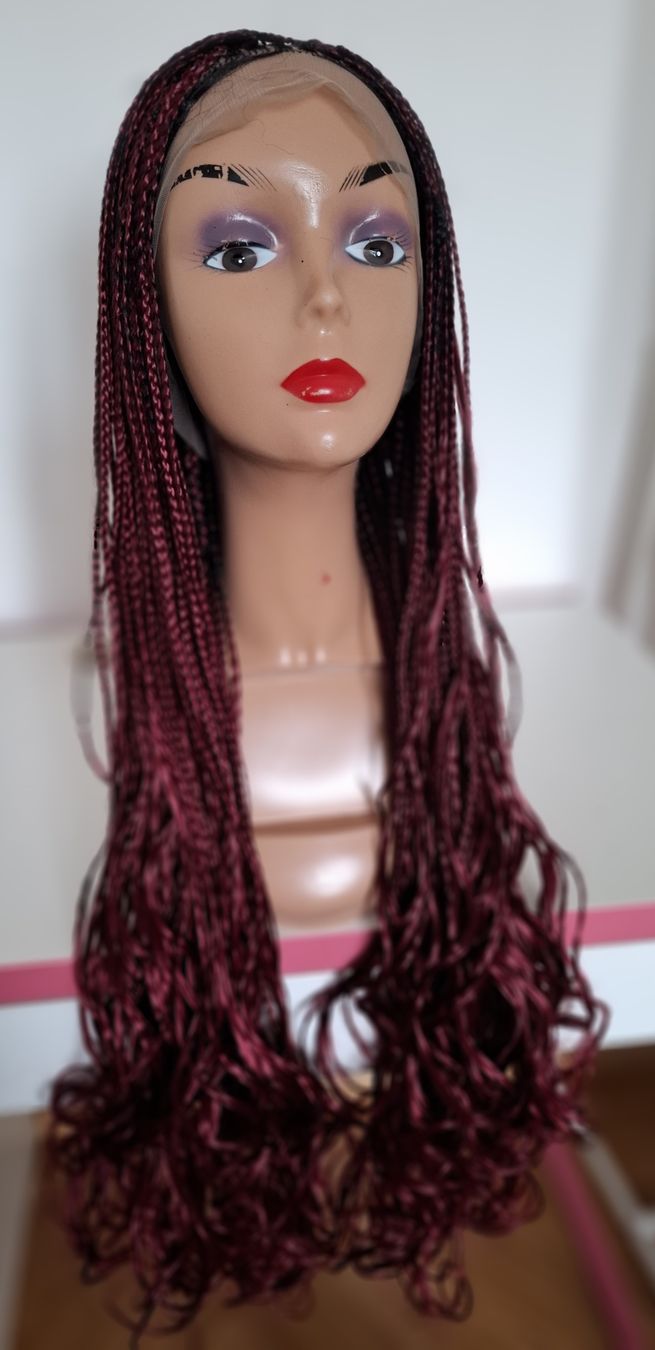 Parrucche: Long Red Braided Wig | Bold Color | Handmade – Nuovo (secondo la descrizione) da Lausanne venduto da usa_xd5k 1