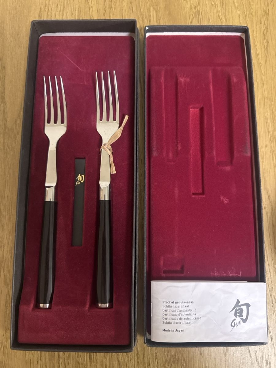 Set di posate: Original SHU Steakgabel Set, neuwertig im Originalkarton – Nuovo e nell'imballaggio originale da Kloten venduto da Rtx2 1