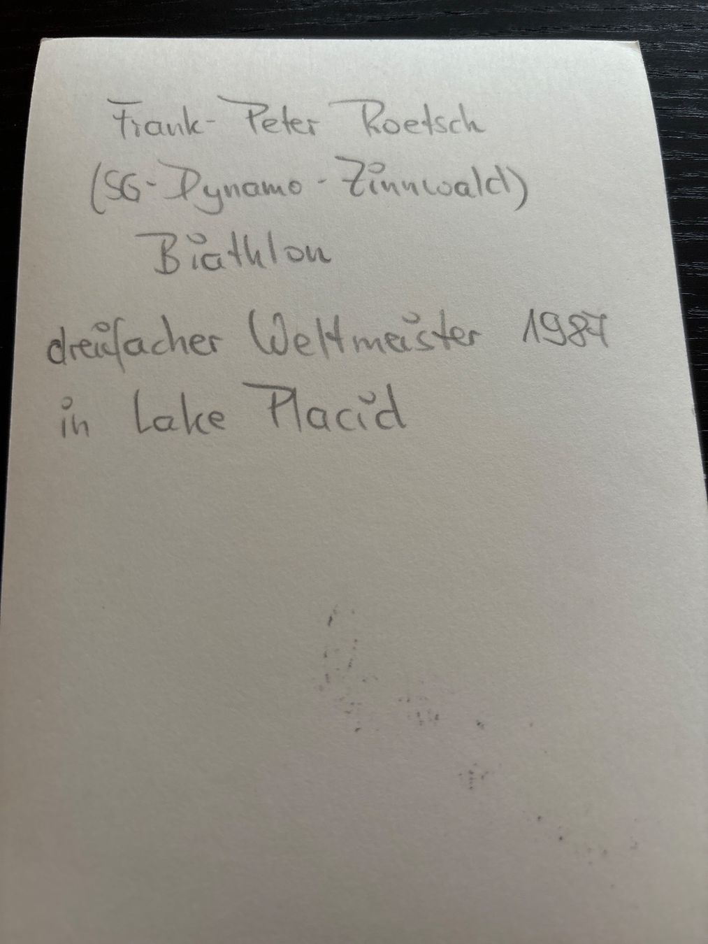 Autographes: Frank-Peter Rötsch – D'occasion à Uetendorf par hoisle 1