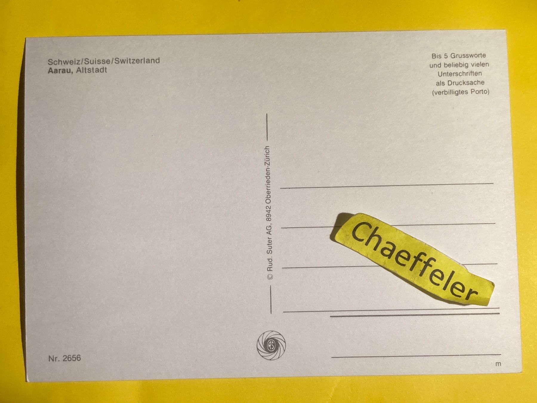 Cartes postales: Aarau, Altstadt – D'occasion à Zürich par Chaeffeler 1