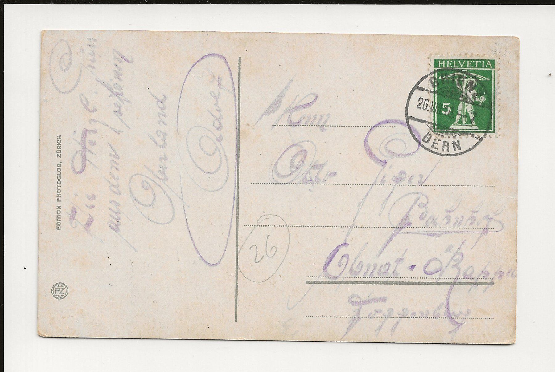 Cartoline postali: AK 1916 Brienz mit Bergen und See – Usato da Greifensee venduto da 315WDO 1