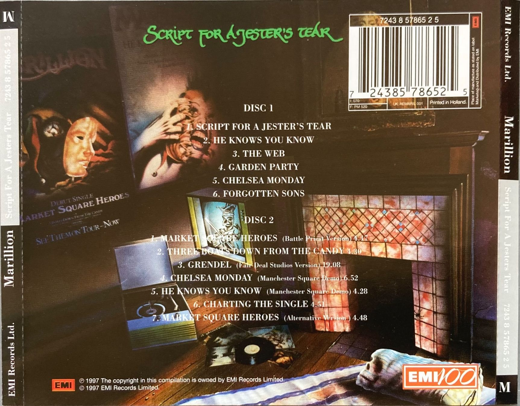 CD: MARILION - SCRIPT FOR A JESTER'S TEAR – Usato da Poliez-Pittet venduto da Newtown-Records 1