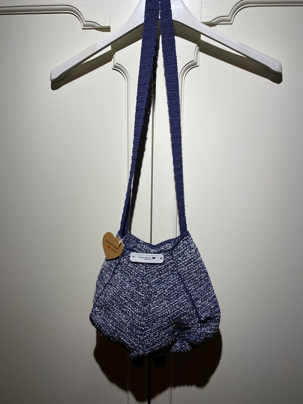 Borse da donna: HANDTASCHE BLAU-WEISS,HANDGEMACHT – Nuovo e nell'imballaggio originale da Meienried venduto da ManuelaBoutique 1