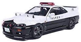 NISSAN - SKYLINE 34 GT-R (BNR34) JAPAN POLICE weiss 1/18 NEU