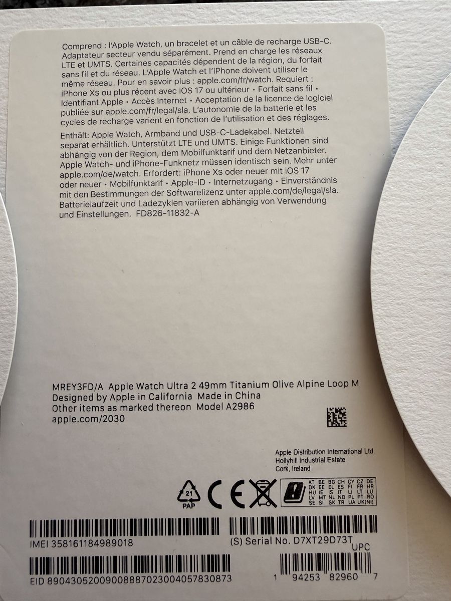 Apple Smartwatch: Apple Watch Ultra 2 Titanium 49mm Olive Alpine Loop M – Gebraucht aus oberbipp von sigi83 6