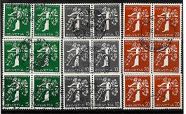 1939, Landi, Z25d-27f, 9 Paare gestempelt (14741)