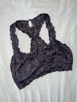 Damen Spitzen Bralette Dunkelgrau Grösse L neu