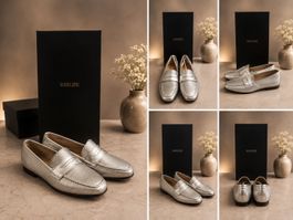 Damenschuhe Loafer silber Grösse 36 Neu von Outlet MADELEINE