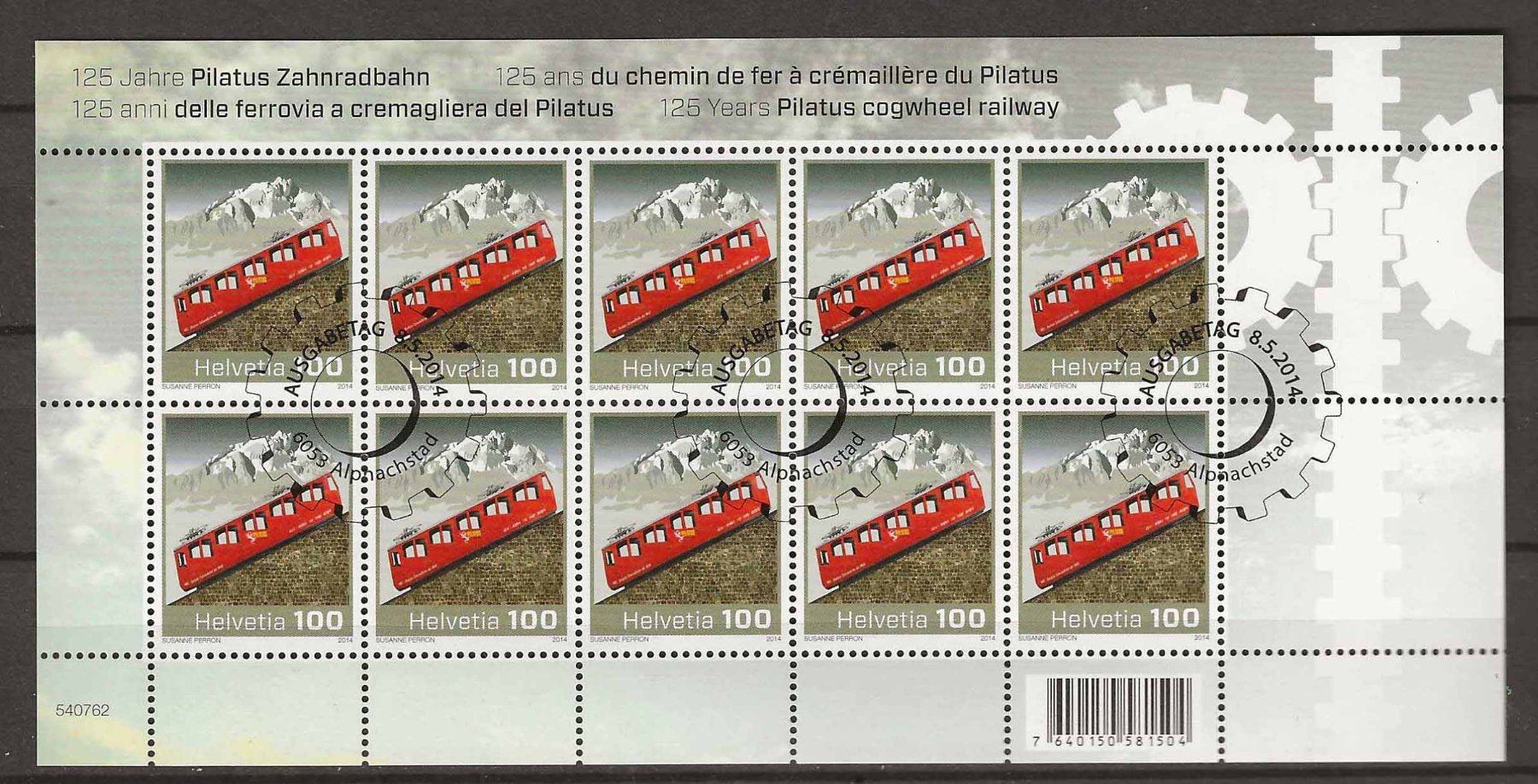 Tutti i francobolli: M1508 - Feuillet Pilatusbahn  1er jour – Usato da Trélex venduto da Phil_Albert