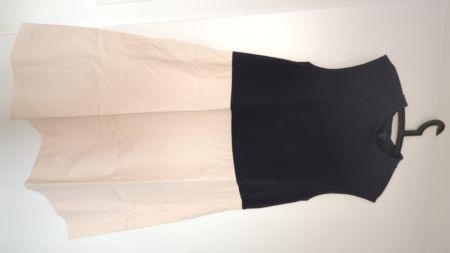 COS Midikleid Gr. XS/S Baumwolle blau/beige, Sommerkleid