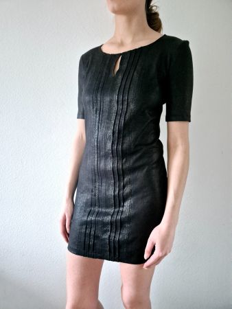LENNY B T1 36 S SCHWARZ KLEID DRESS ROBE ANIMAL PRINT TOP