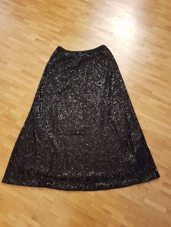 Jupe soirée noire Maison 123 Paris à sequins, taille 36