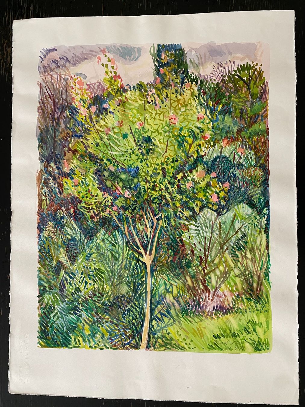 Dipinti: Max Brunner  - Hochformatiges Aquarell-Bild -  Original – Usato da Zürich venduto da jesulin05