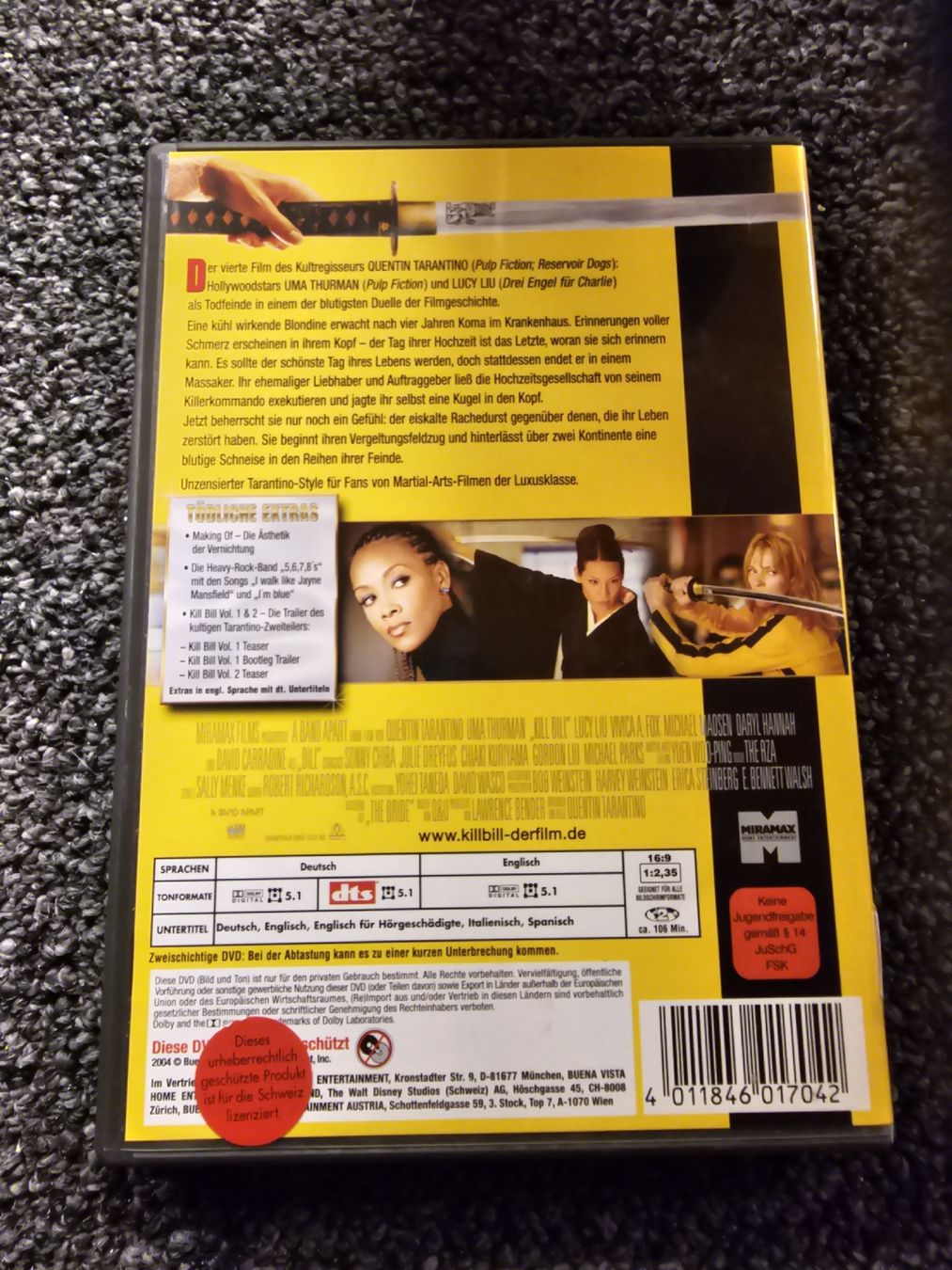 Tutti i DVDs: Kill Bill Vol. 1 (17664) – Usato da Ruswil venduto da jan_bxl5 1