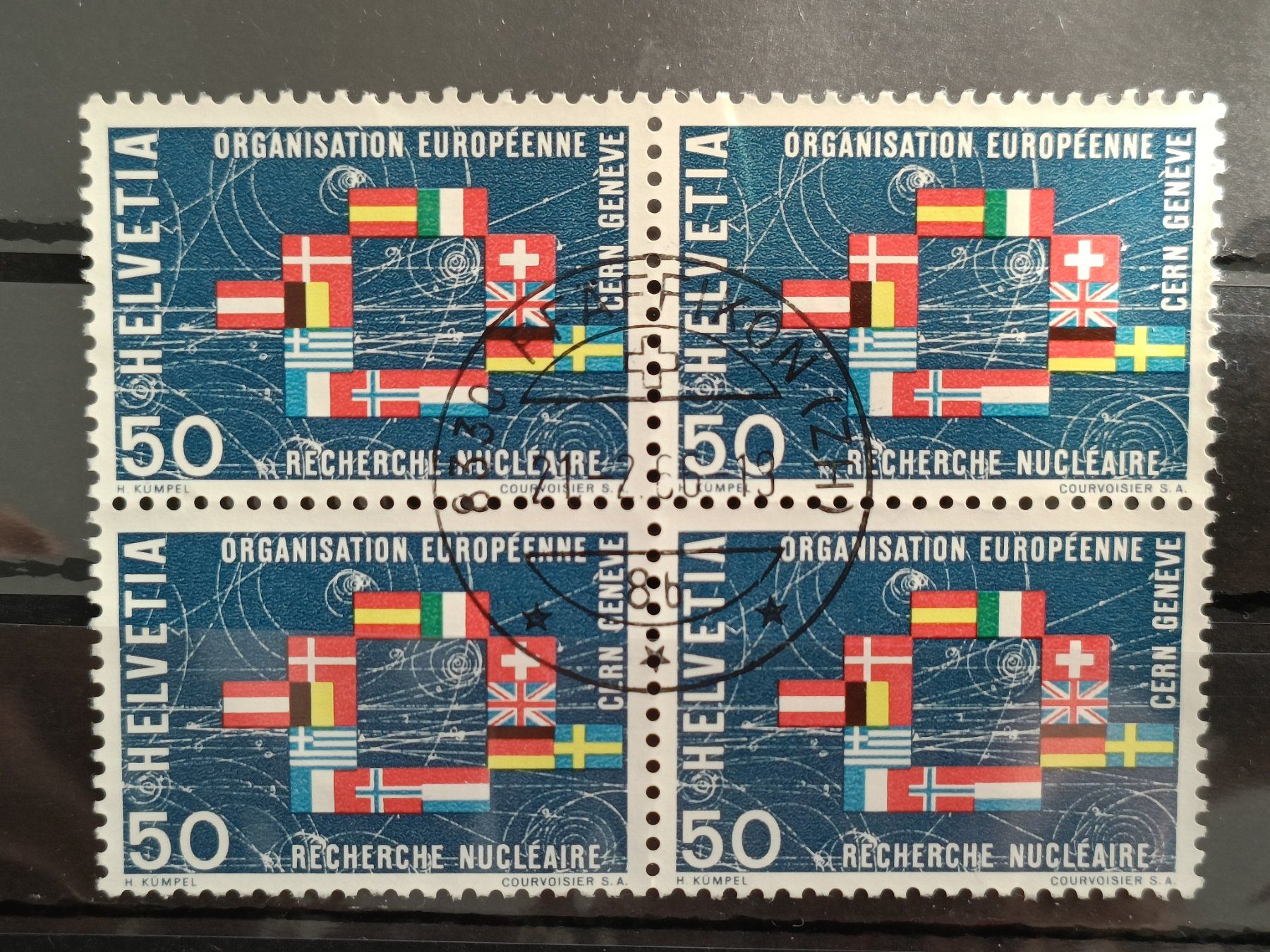 Tutti i francobolli: 1966 Cern Staaten Viererblock Vollstempel – Usato da Dübendorf venduto da goeggi79