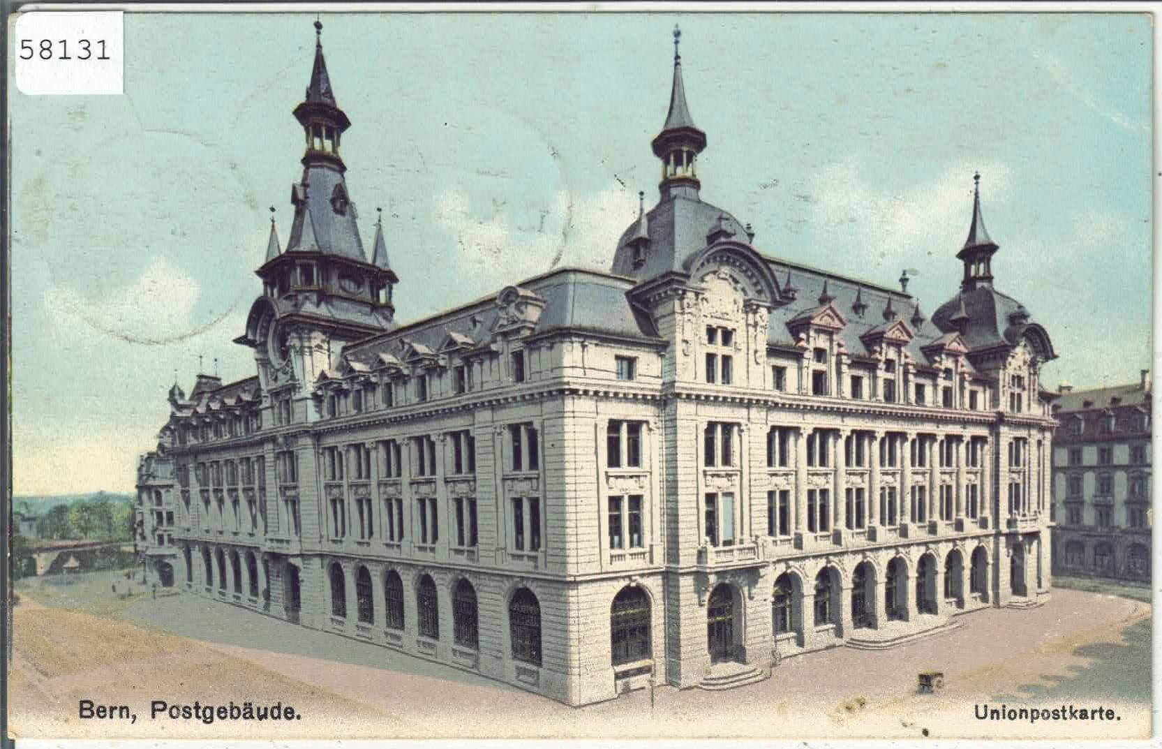 Ansichtskarten: Bern - Postgebäude - Litho – Gebraucht aus Ettingen von Kartenplanet