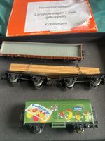 Märklin Güterwagen Set 4-teilig (Kühlwagen, Langholzwagen)