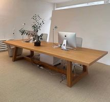 Massgefertigte Design-Bürotisch aus Eiche zu verkaufen!