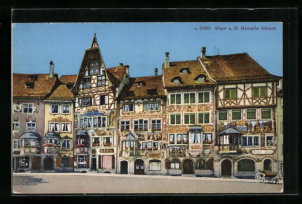 Cartoline postali: AK Stein am Rhein, Bemalte Häuser – Usato da Berlin venduto da bartko-reher