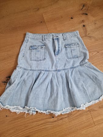 Jeans Rock mit Volant, GrösseXl, Sommer Rock neuwertig