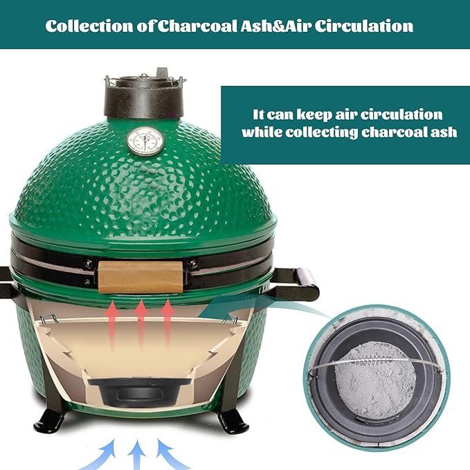 Gusseisen-Aschekorb Für Kamado-Grills – Passend Für Big Green Egg Large, Kamado Joe Classic & Mehr