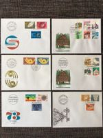 CH 1973 FDC 6 Stück Ersttagsbriefe Diverse Motive