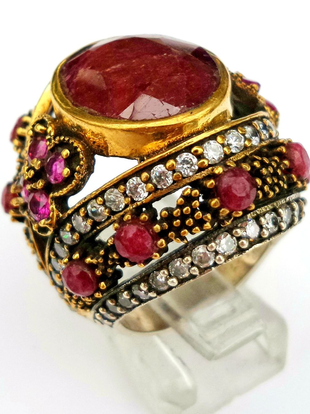 Ringe: Vintage Rubin Ring, 925er Silber – Neu (gemäss Beschreibung) aus Zürich von adriben